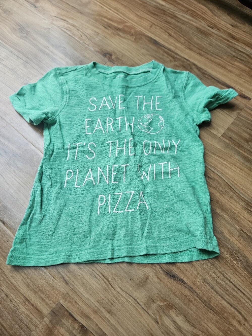 Carter's Teal Graphic Tee with Save The Earth Text 5t